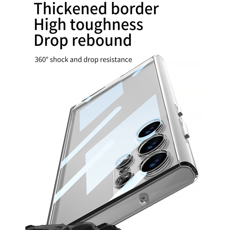 For Samsung Galaxy S24 Ultra 5G GKK Space Frame Transparent PC + TPU Phone Case(Transparent Black) - HoMEdemic™ 