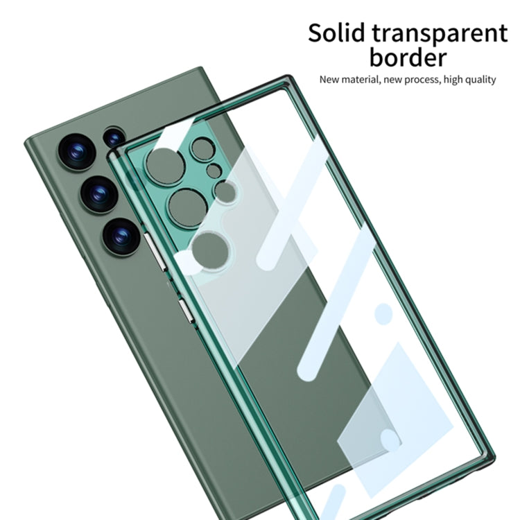 For Samsung Galaxy S24 Ultra 5G GKK Space Frame Transparent PC + TPU Phone Case(Transparent Green) - HoMEdemic™ 