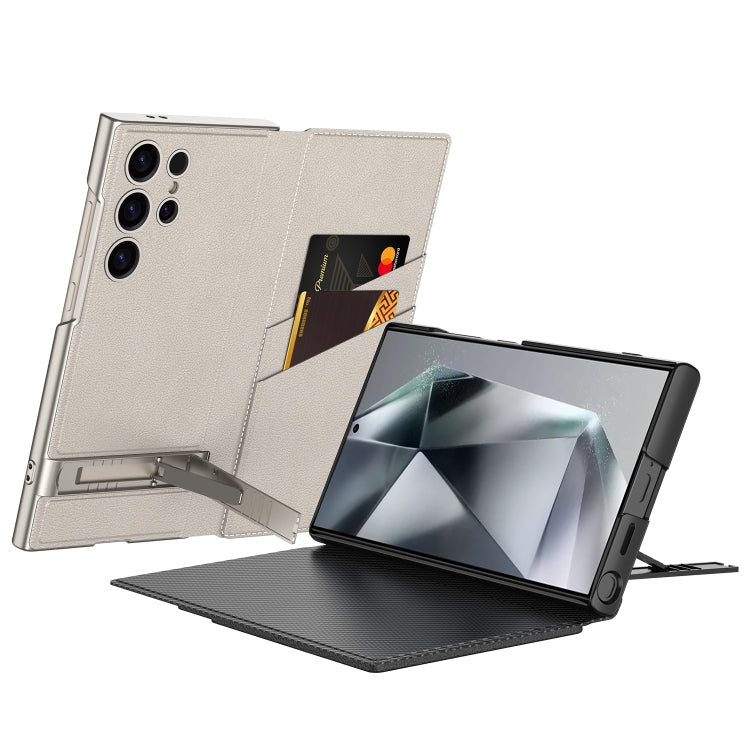For Samsung Galaxy S24 Ultra 5G GKK Triumph Ultra-Thin Flip Leather Case without Pen(Grey) - HoMEdemic™ 