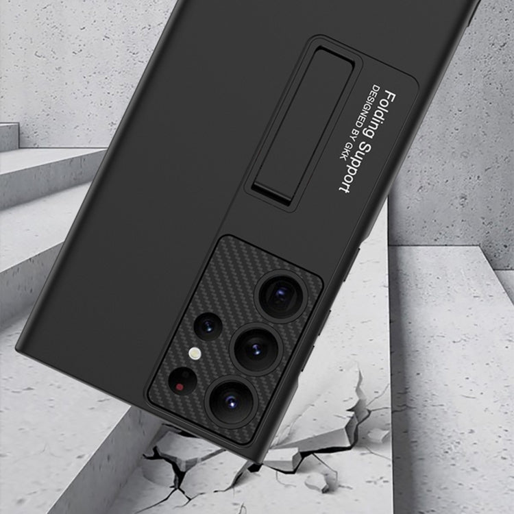 For Samsung Galaxy S24 Ultra 5G GKK Ultra-thin Shockproof Phone Case with Holder(Black) - HoMEdemic™ 