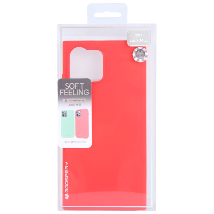 For Samsung Galaxy S24 Ultra 5G GOOSPERY SOFT FEELING Liquid TPU Soft Phone Case(Red) - HoMEdemic™ 