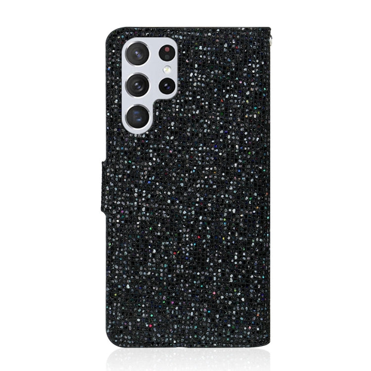 For Samsung Galaxy S24 Ultra 5G Glitter Powder Filp Leather Phone Case(Black) - HoMEdemic™ 