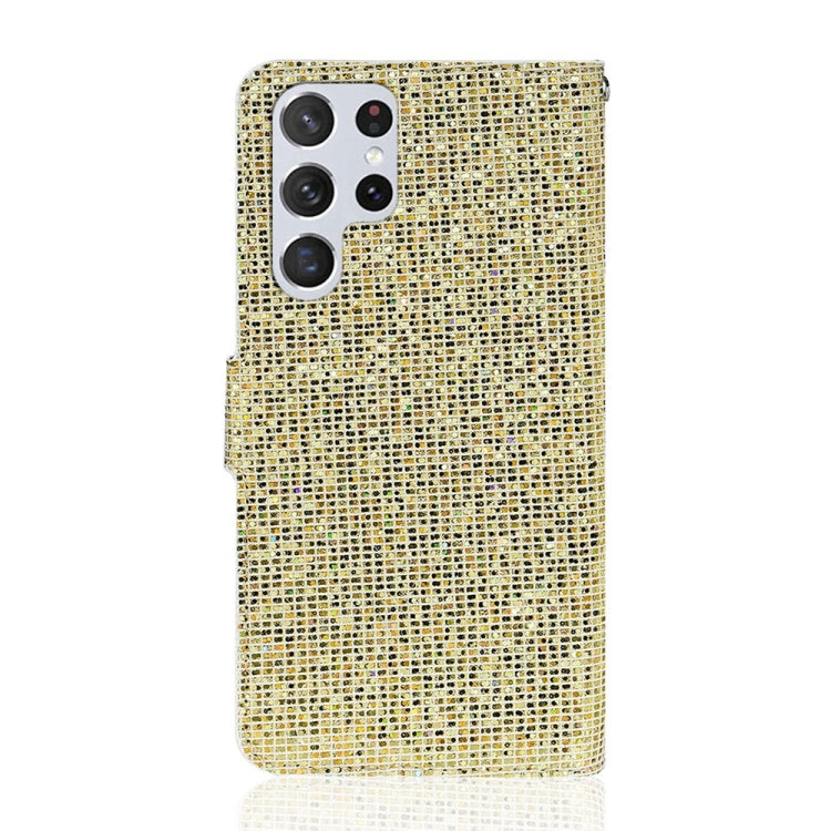 For Samsung Galaxy S24 Ultra 5G Glitter Powder Filp Leather Phone Case(Gold) - HoMEdemic™ 