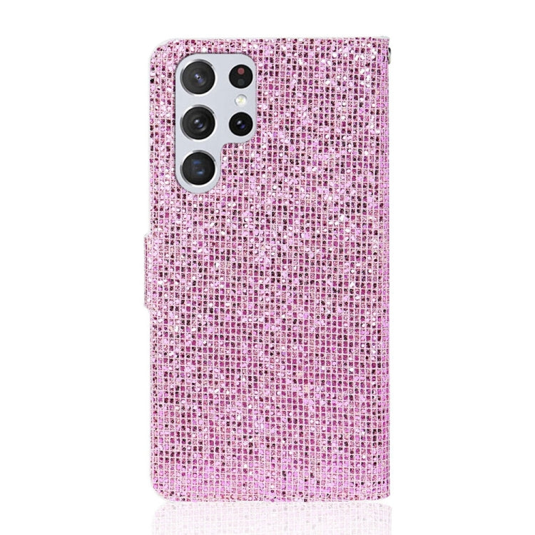 For Samsung Galaxy S24 Ultra 5G Glitter Powder Filp Leather Phone Case(Pink) - HoMEdemic™ 