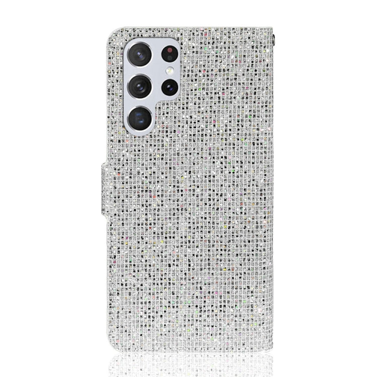 For Samsung Galaxy S24 Ultra 5G Glitter Powder Filp Leather Phone Case(Silver) - HoMEdemic™ 