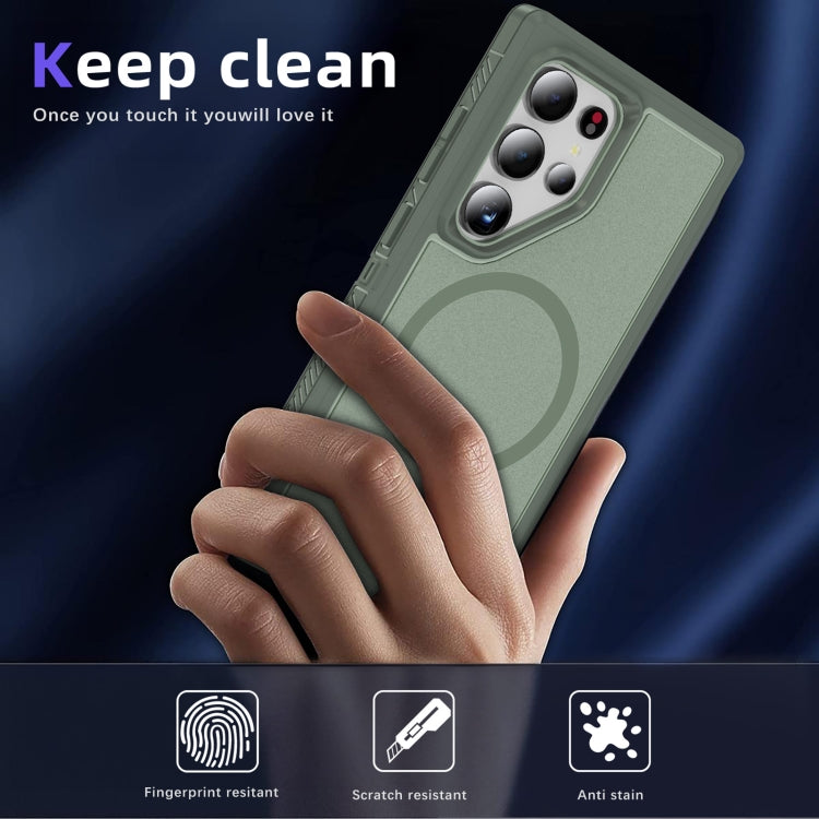 For Samsung Galaxy S24 Ultra 5G Guard Magsafe Magnetic Frosted Phone Case(Green) - HoMEdemic™ 