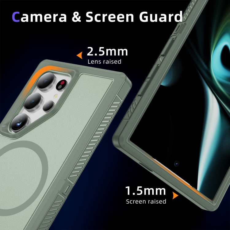 For Samsung Galaxy S24 Ultra 5G Guard Magsafe Magnetic Frosted Phone Case(Green) - HoMEdemic™ 