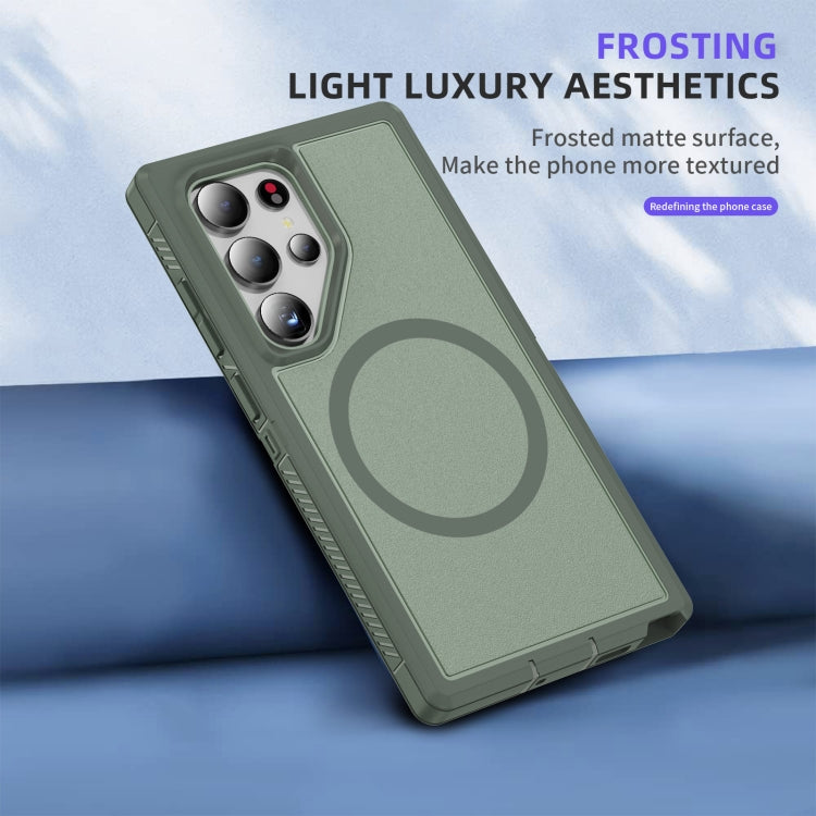 For Samsung Galaxy S24 Ultra 5G Guard Magsafe Magnetic Frosted Phone Case(Green) - HoMEdemic™ 