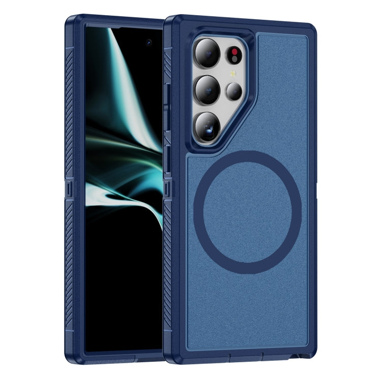 For Samsung Galaxy S24 Ultra 5G Guard Magsafe Magnetic Frosted Phone Case(Royal Blue) - HoMEdemic™ 