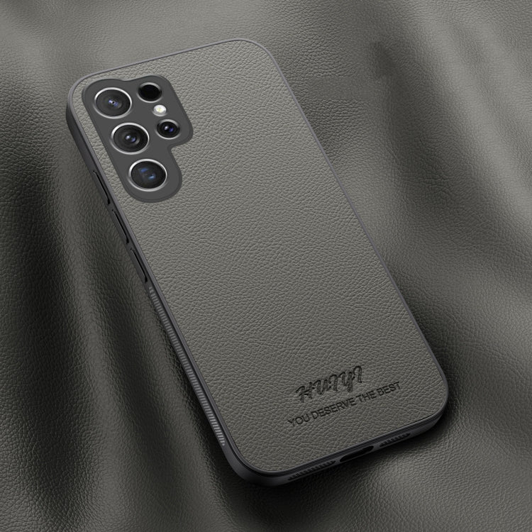 For Samsung Galaxy S24 Ultra 5G HUIYI Leather Magnetic Phone Case(Grey) - HoMEdemic™ 