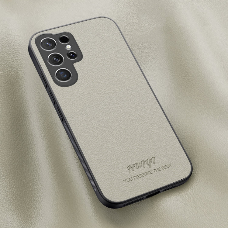 For Samsung Galaxy S24 Ultra 5G HUIYI Leather Magnetic Phone Case(White) - HoMEdemic™ 