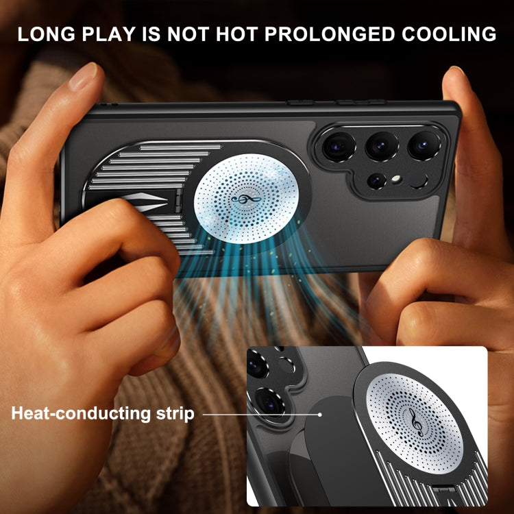For Samsung Galaxy S24 Ultra 5G Heat Dissipation Aromatherapy MagSafe Holder Phone Case(Black) - HoMEdemic™ 