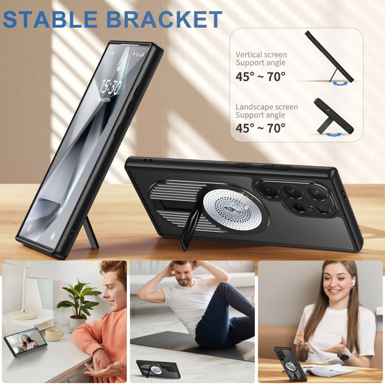 For Samsung Galaxy S24 Ultra 5G Heat Dissipation Aromatherapy MagSafe Holder Phone Case(Black) - HoMEdemic™ 