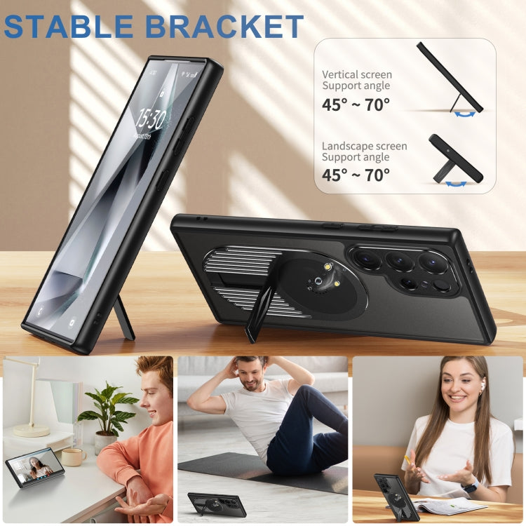 For Samsung Galaxy S24 Ultra 5G Heat Dissipation Aromatherapy MagSafe Holder Phone Case(Black) - HoMEdemic™ 