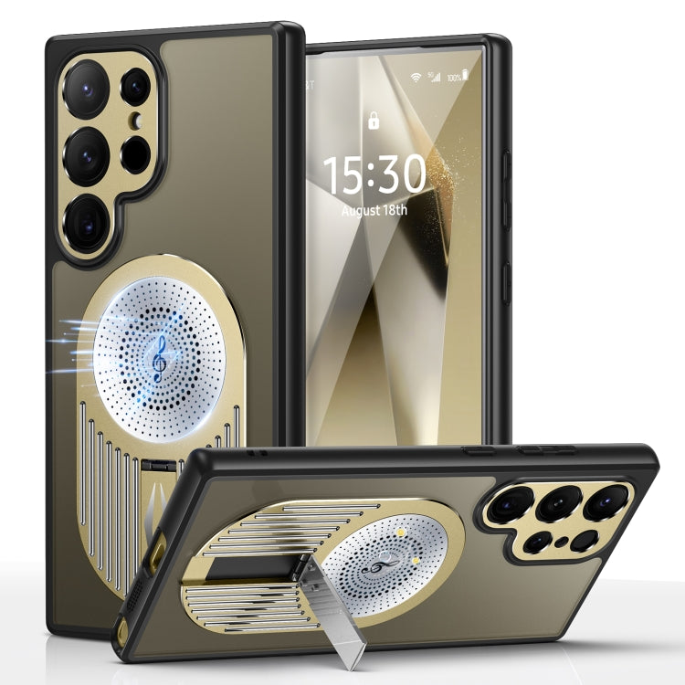 For Samsung Galaxy S24 Ultra 5G Heat Dissipation Aromatherapy MagSafe Holder Phone Case(Gold) - HoMEdemic™ 