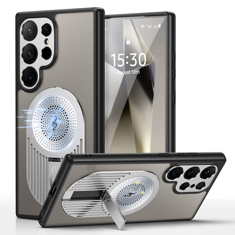 For Samsung Galaxy S24 Ultra 5G Heat Dissipation Aromatherapy MagSafe Holder Phone Case(Silver) - HoMEdemic™ 