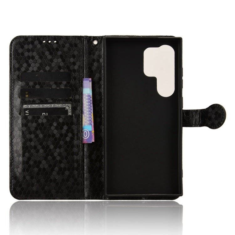 For Samsung Galaxy S24 Ultra 5G Honeycomb Dot Texture Leather Phone Case(Black) - HoMEdemic™ 