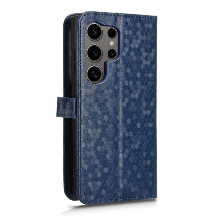 For Samsung Galaxy S24 Ultra 5G Honeycomb Dot Texture Leather Phone Case(Blue) - HoMEdemic™ 