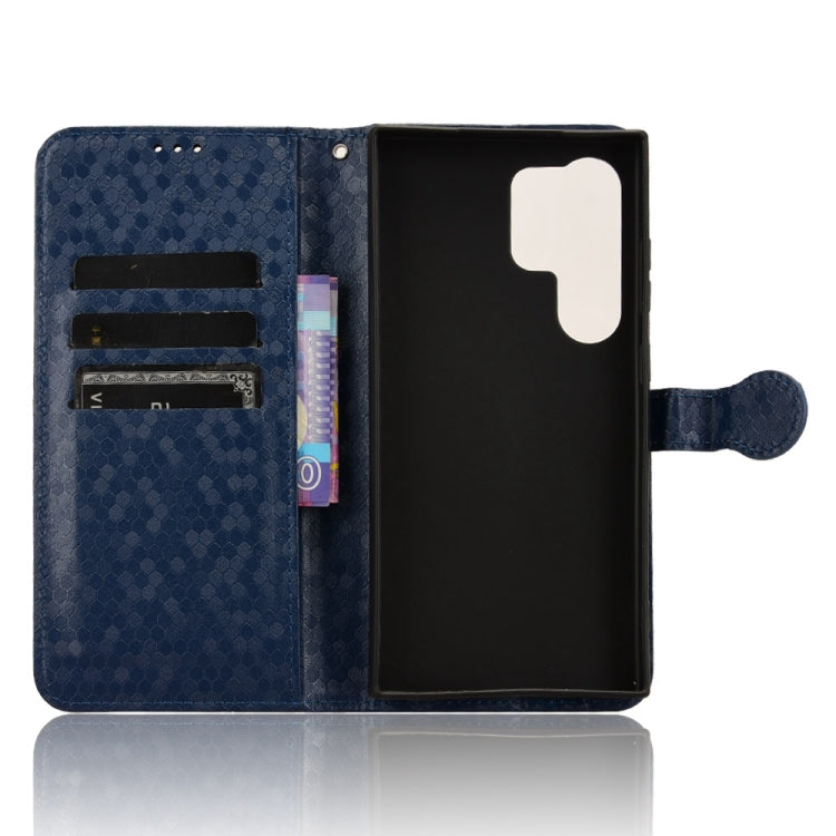 For Samsung Galaxy S24 Ultra 5G Honeycomb Dot Texture Leather Phone Case(Blue) - HoMEdemic™ 