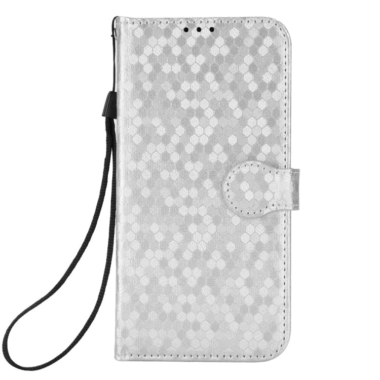 For Samsung Galaxy S24 Ultra 5G Honeycomb Dot Texture Leather Phone Case(Silver) - HoMEdemic™ 