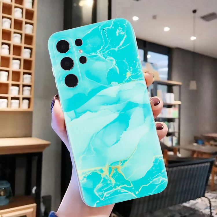 For Samsung Galaxy S24 Ultra 5G IMD Marble Pattern TPU Phone Case(Green) - HoMEdemic™ 