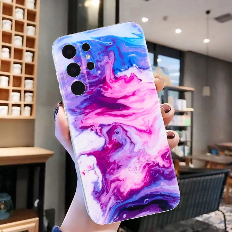For Samsung Galaxy S24 Ultra 5G IMD Marble Pattern TPU Phone Case(Red) - HoMEdemic™ 