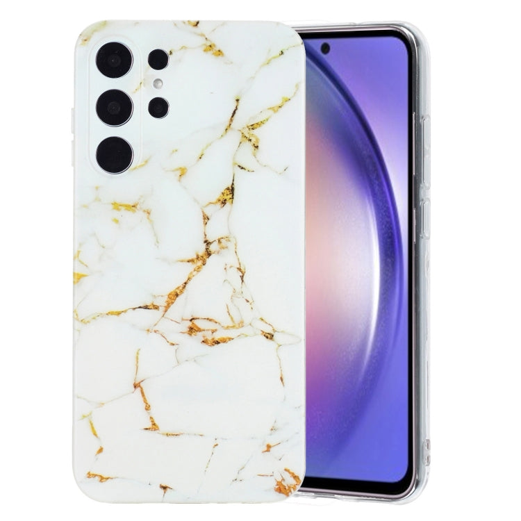 For Samsung Galaxy S24 Ultra 5G IMD Marble Pattern TPU Phone Case(White) - HoMEdemic™ 