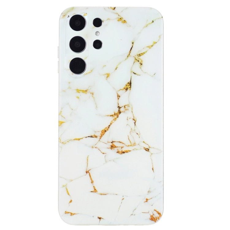 For Samsung Galaxy S24 Ultra 5G IMD Marble Pattern TPU Phone Case(White) - HoMEdemic™ 