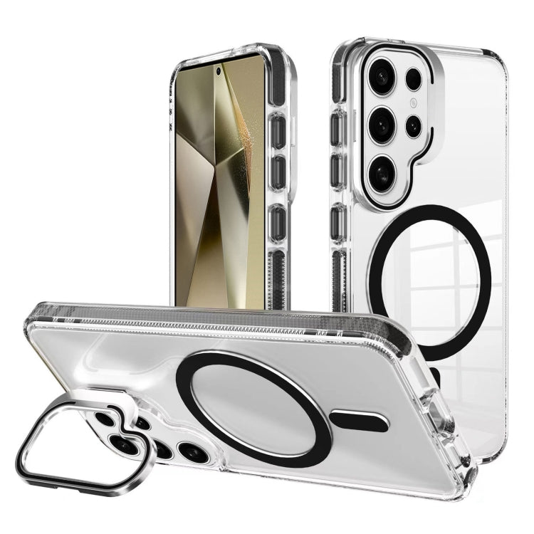 For Samsung Galaxy S24 Ultra 5G J2 High Transparent MagSafe Magnetic Frame Holder Phone Case(Black) - HoMEdemic™ 