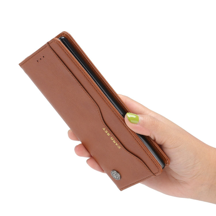For Samsung Galaxy S24 Ultra 5G Knead Skin Texture Flip Leather Phone Case(Brown) - HoMEdemic™ 