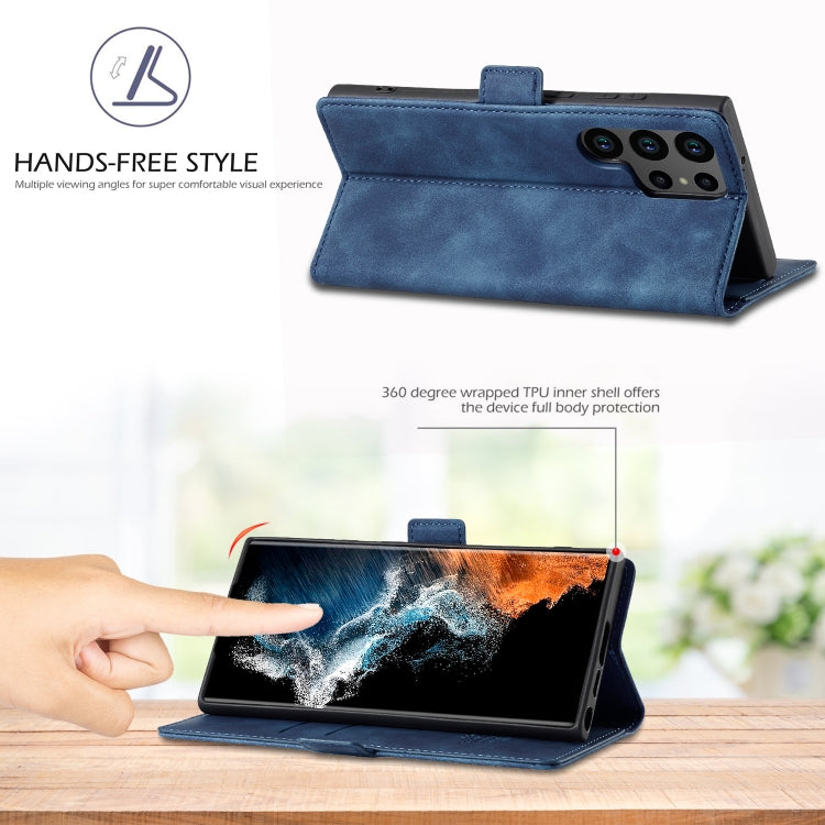 For Samsung Galaxy S24 Ultra 5G LC.IMEEKE Strong Magnetism Microfiber Leather Phone Case(Blue) - HoMEdemic™ 