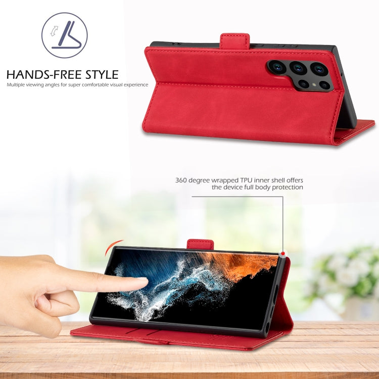 For Samsung Galaxy S24 Ultra 5G LC.IMEEKE Strong Magnetism Microfiber Leather Phone Case(Red) - HoMEdemic™ 