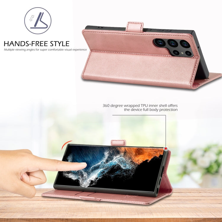 For Samsung Galaxy S24 Ultra 5G LC.IMEEKE Strong Magnetism Microfiber Leather Phone Case(Rose Gold) - HoMEdemic™ 