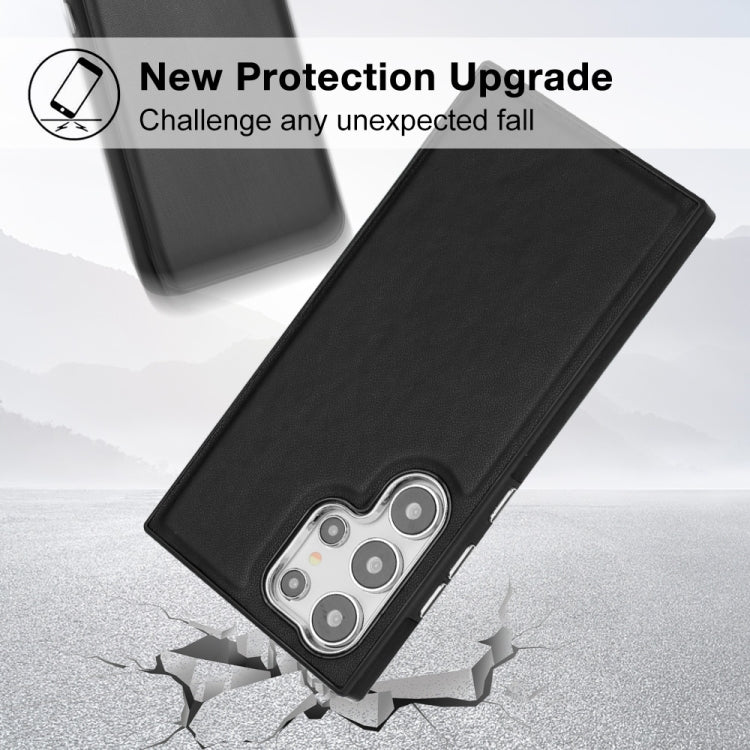 For Samsung Galaxy S24 Ultra 5G Leather Texture Full Coverage Phone Case(Black) - HoMEdemic™ 