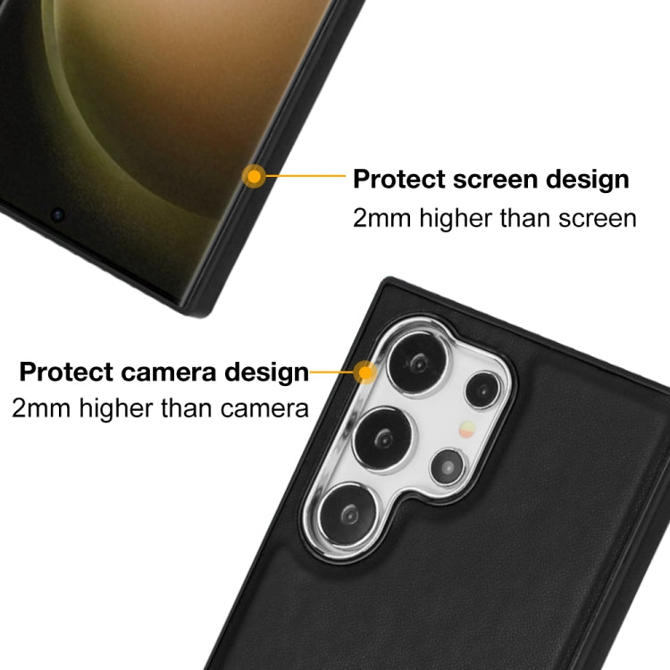 For Samsung Galaxy S24 Ultra 5G Leather Texture Full Coverage Phone Case(Black) - HoMEdemic™ 