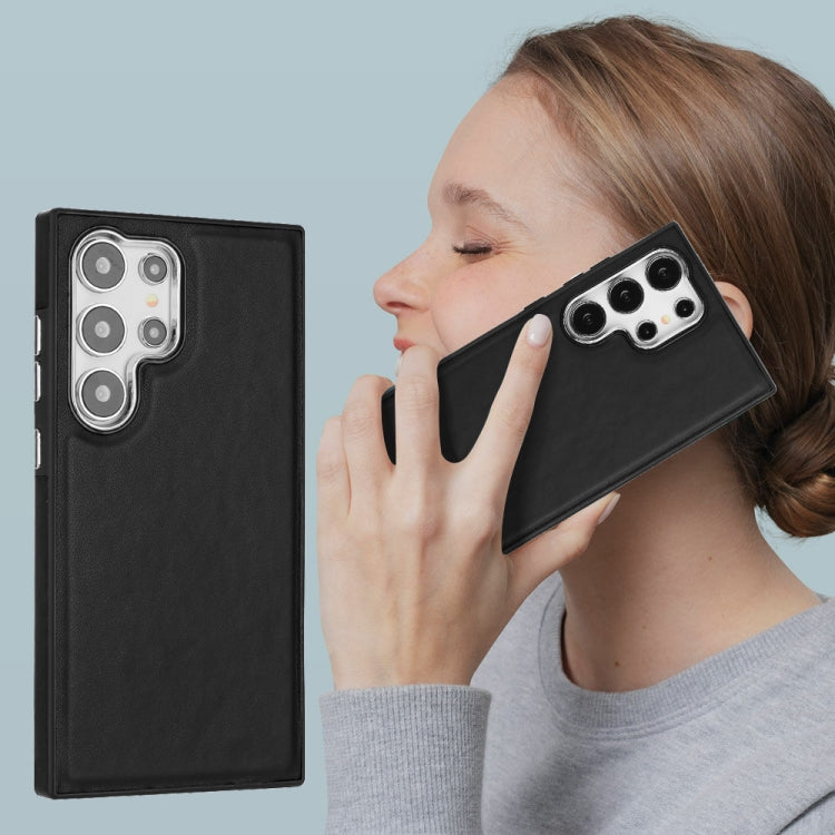 For Samsung Galaxy S24 Ultra 5G Leather Texture Full Coverage Phone Case(Black) - HoMEdemic™ 