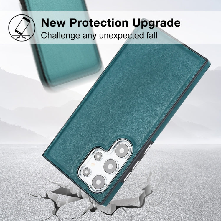 For Samsung Galaxy S24 Ultra 5G Leather Texture Full Coverage Phone Case(Green) - HoMEdemic™ 