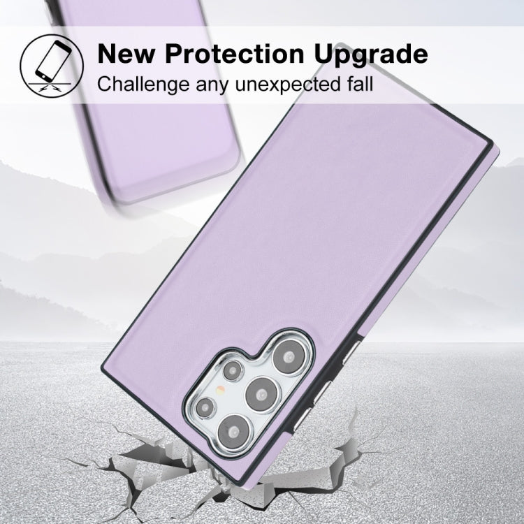 For Samsung Galaxy S24 Ultra 5G Leather Texture Full Coverage Phone Case(Purple) - HoMEdemic™ 