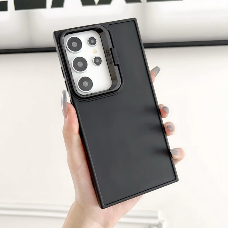 For Samsung Galaxy S24 Ultra 5G Lens Frame Holder Shockproof Phone Case(Black) - HoMEdemic™ 