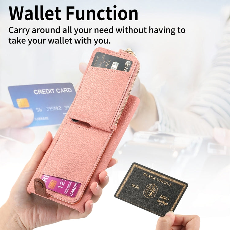 For Samsung Galaxy S24 Ultra 5G Litchi Leather Oil Edge Ring Zipper Wallet Back Phone Case(Pink) - HoMEdemic™ 