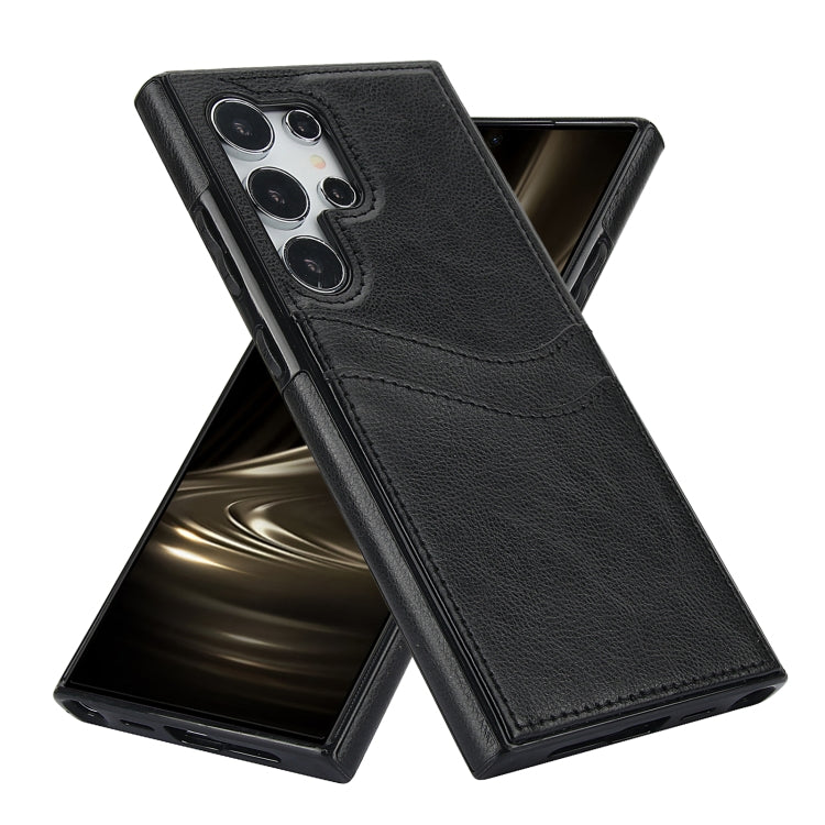 For Samsung Galaxy S24 Ultra 5G Litchi Leather Skin Card Slots Phone Case(Black) - HoMEdemic™ 