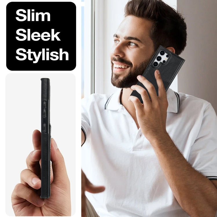 For Samsung Galaxy S24 Ultra 5G Litchi Leather Skin Card Slots Phone Case(Black) - HoMEdemic™ 