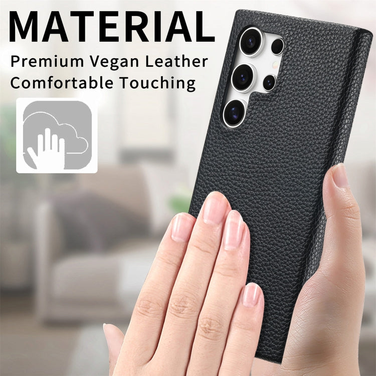 For Samsung Galaxy S24 Ultra 5G Litchi Oil Edge Leather Back Phone Case(Black) - HoMEdemic™ 