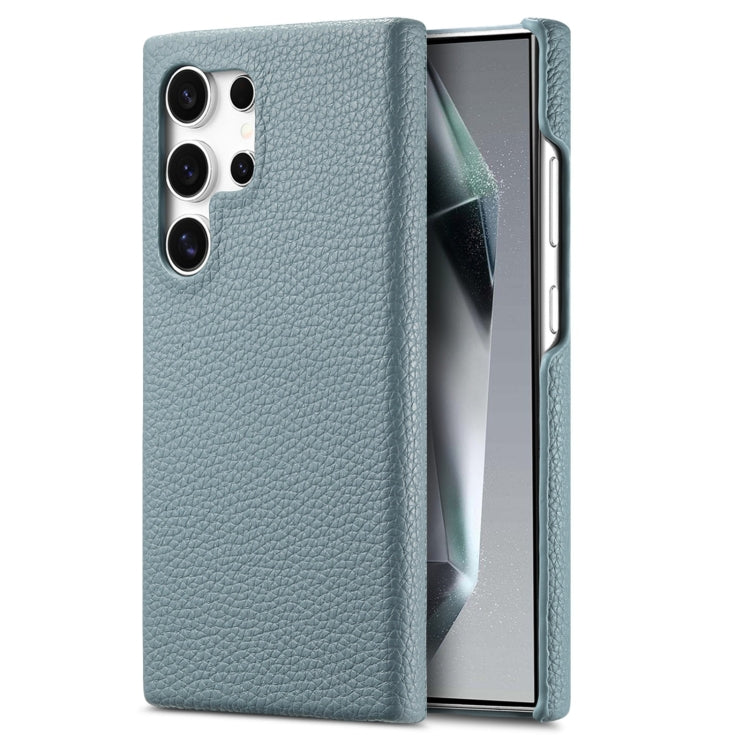 For Samsung Galaxy S24 Ultra 5G Litchi Oil Edge Leather Back Phone Case(Blue) - HoMEdemic™ 