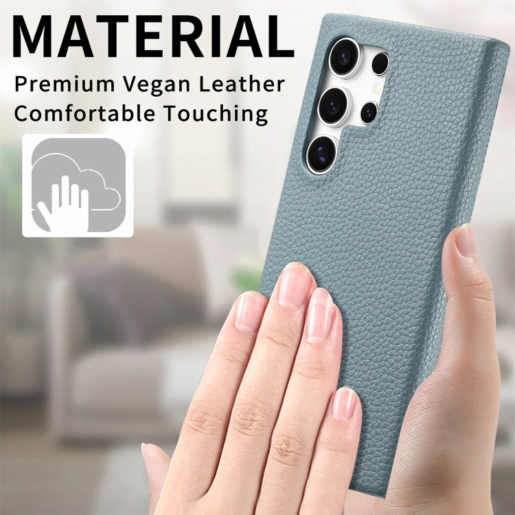 For Samsung Galaxy S24 Ultra 5G Litchi Oil Edge Leather Back Phone Case(Blue) - HoMEdemic™ 