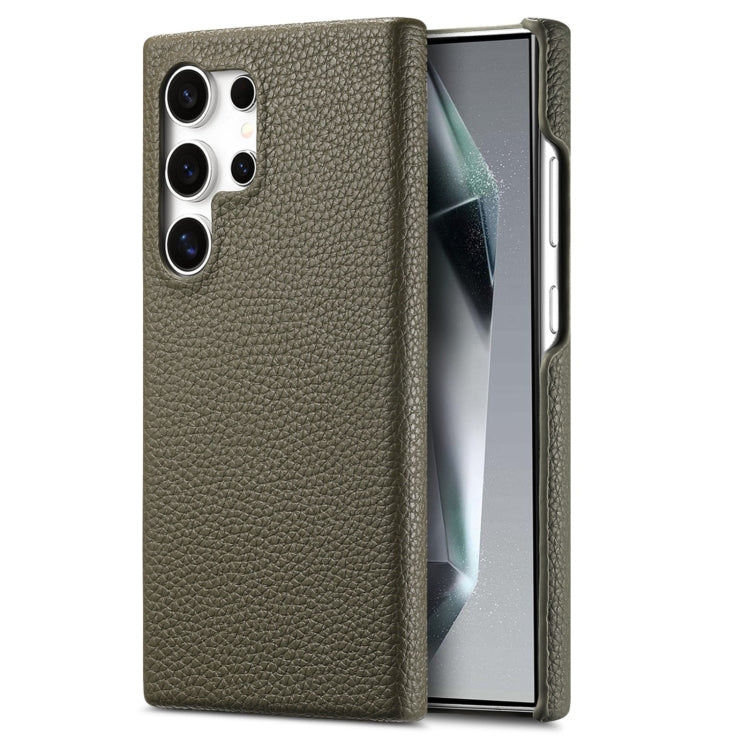 For Samsung Galaxy S24 Ultra 5G Litchi Oil Edge Leather Back Phone Case(Green) - HoMEdemic™ 
