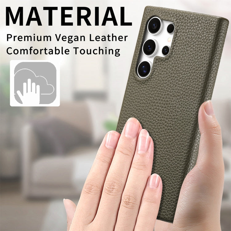 For Samsung Galaxy S24 Ultra 5G Litchi Oil Edge Leather Back Phone Case(Green) - HoMEdemic™ 