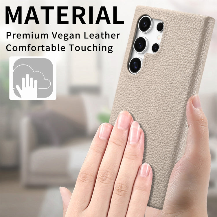 For Samsung Galaxy S24 Ultra 5G Litchi Oil Edge Leather Back Phone Case(Khaki) - HoMEdemic™ 