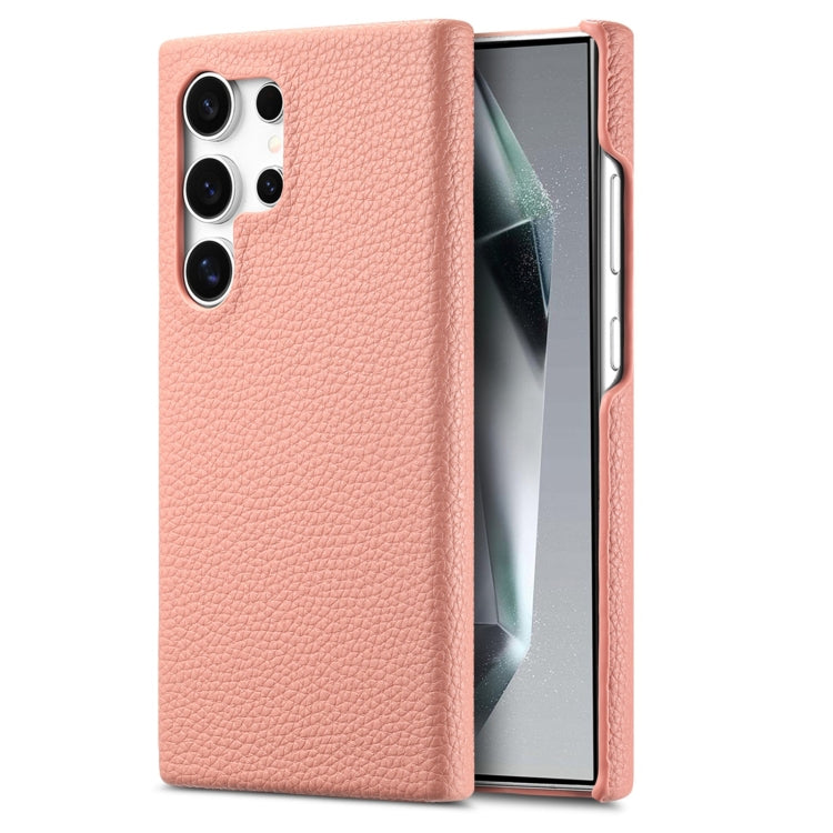 For Samsung Galaxy S24 Ultra 5G Litchi Oil Edge Leather Back Phone Case(Pink) - HoMEdemic™ 