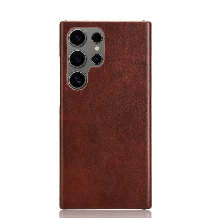For Samsung Galaxy S24 Ultra 5G Litchi Texture Back Cover Phone Case(Brown) - HoMEdemic™ 